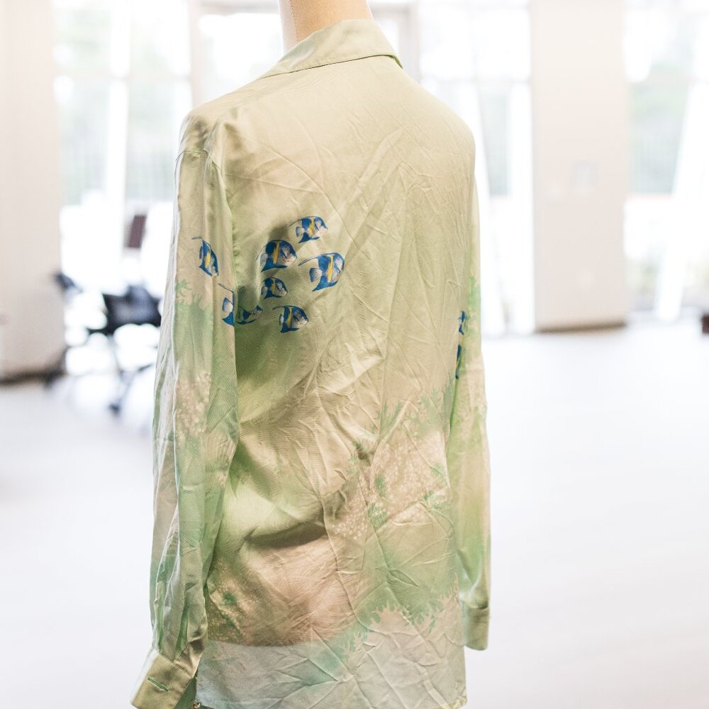 Escada Silver And Blue Blouse - image 5